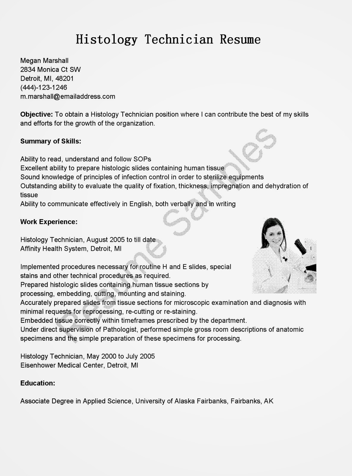 Scientific resume help